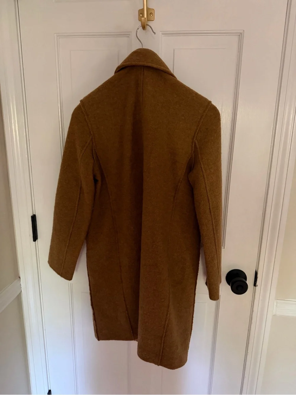 J. Crew Women's Double-Breasted Pea Coat in Camel Brown - Picture 3 of 5